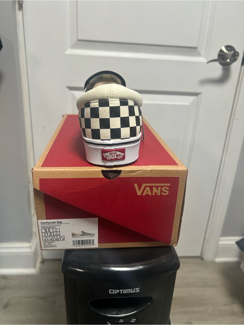 Vans Checkerboard Slip-On in Black and Cream
